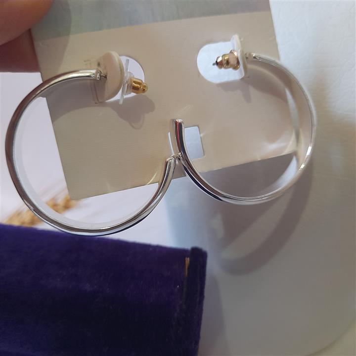 گوشواره زنانه حلقه ای سیلور کد 6544